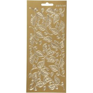 Klistermærkeark 10x23 cm Guld - 1 ark Klistermærkeark 10x23 cm Guld - 1 ark