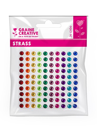 100 rhinestones i blandade färger, 5 mm 100 rhinestones i blandade färger, 5 mm