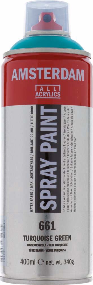 Amsterdam Spray 400 ml - Turquoise Green - Spraydåser, Spraymaling, Hobbyfarve