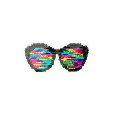 Paljettmerke Vendbart - Rainbow Sunglasses