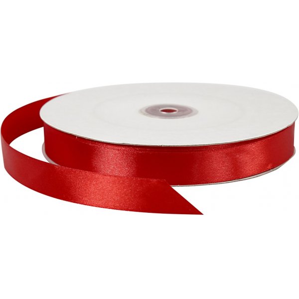 Satinband - röd - B20 mm - 100 m Satinband - röd - B20 mm - 100 m