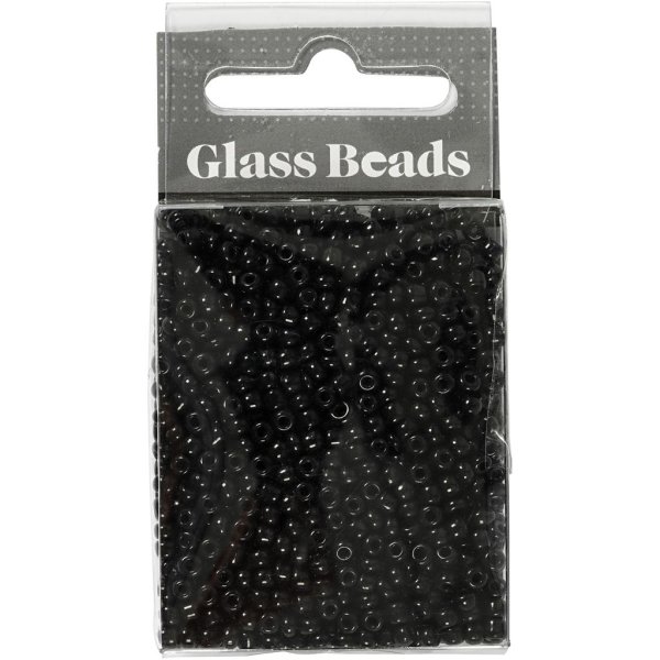 Rocaillepärlor 3 mm Svart 25 g Rocaillepärlor 3 mm Svart 25 g