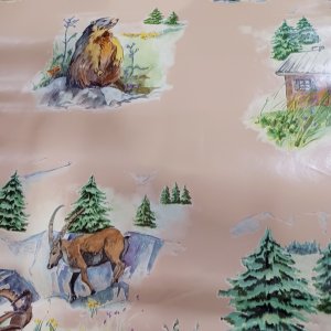 Vaxduk PVC skogshem 140 cm