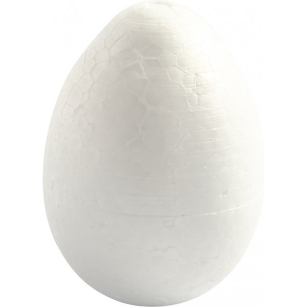 Frigolitägg - Vita - H10 cm - 5 st Frigolitägg - Vita - H10 cm - 5 st