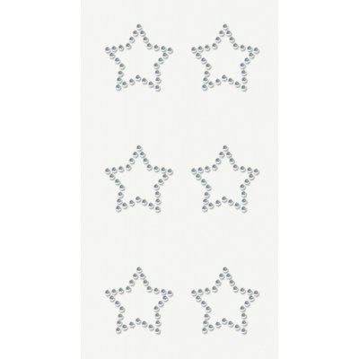 Stickers med rhinsten - Stjerner - Krystal