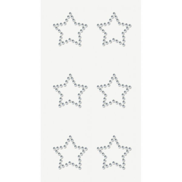 Stickers med strass - Stjrnor - kristall