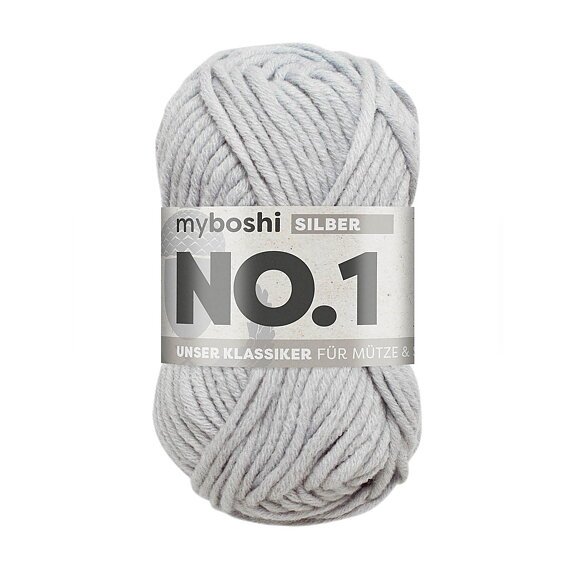 Myboshi No.1 - 50 g - Sølv - Myboshi garn, Garn, Strikke, hækle, knytte og væve