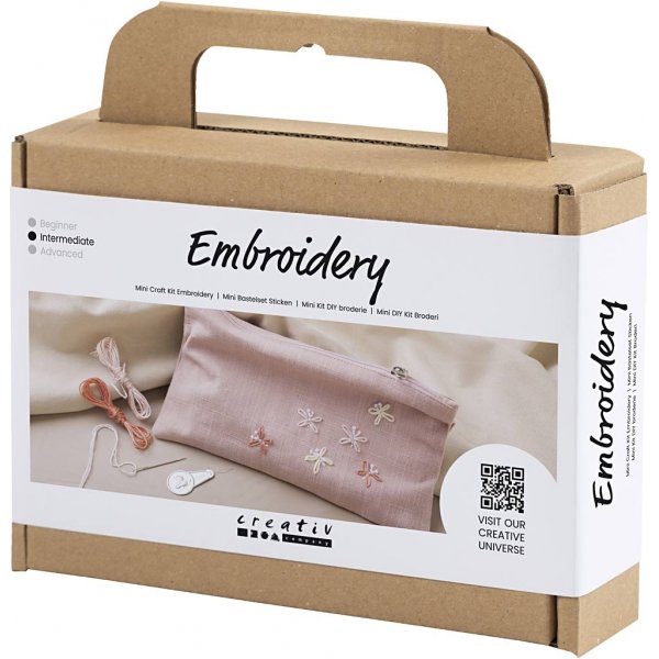 Mini DIY Kit Broderi - dusty rose - Kuvertväska Mini DIY Kit Broderi - dusty rose - Kuvertväska