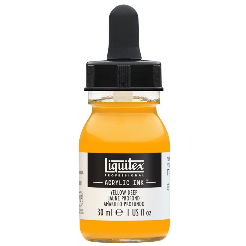Akrylfärg - Liquitex Prof. Ink 30ml - Yellow Deep - Akrylfärger, Konstnärsfärger