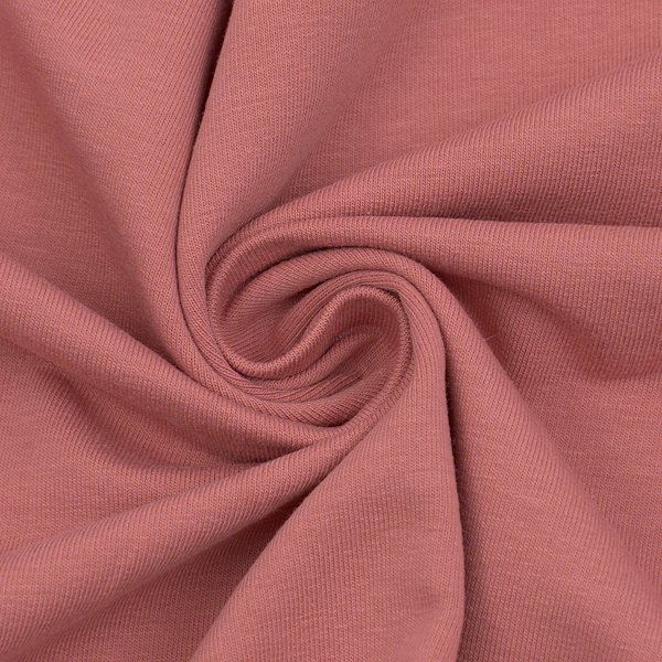 French Terry sweatshirtstof Fashion Basic 2 - 150 cm - Rosé - Sweatshirtstoffer, Beklædningsstoffer, Stof