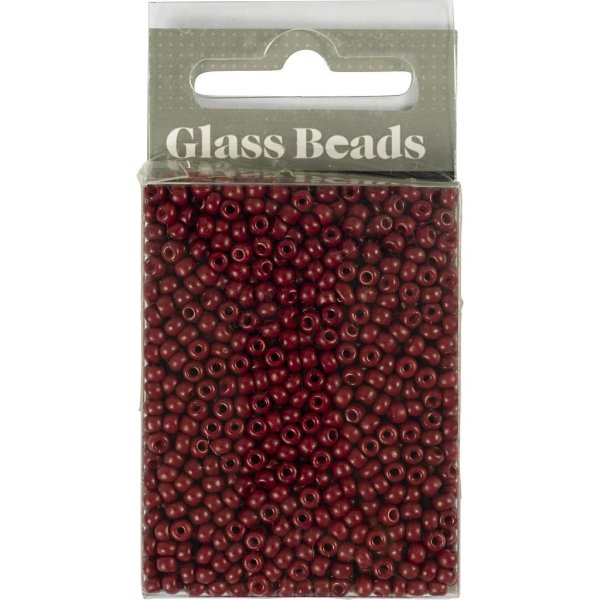 Rocaillepärlor 3 mm Matt Frozen Rödbrun 25 g Rocaillepärlor 3 mm Matt Frozen Rödbrun 25 g
