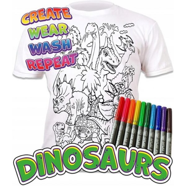 Färglägg din T-shirt - Dinosaurier Färglägg din T-shirt - Dinosaurier