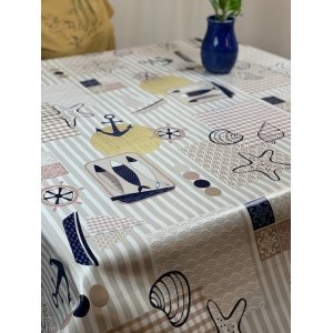 Vaxduk v�stkusten bl� 140 cm