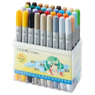 Copic Ciao set - 36 pennor - Manga