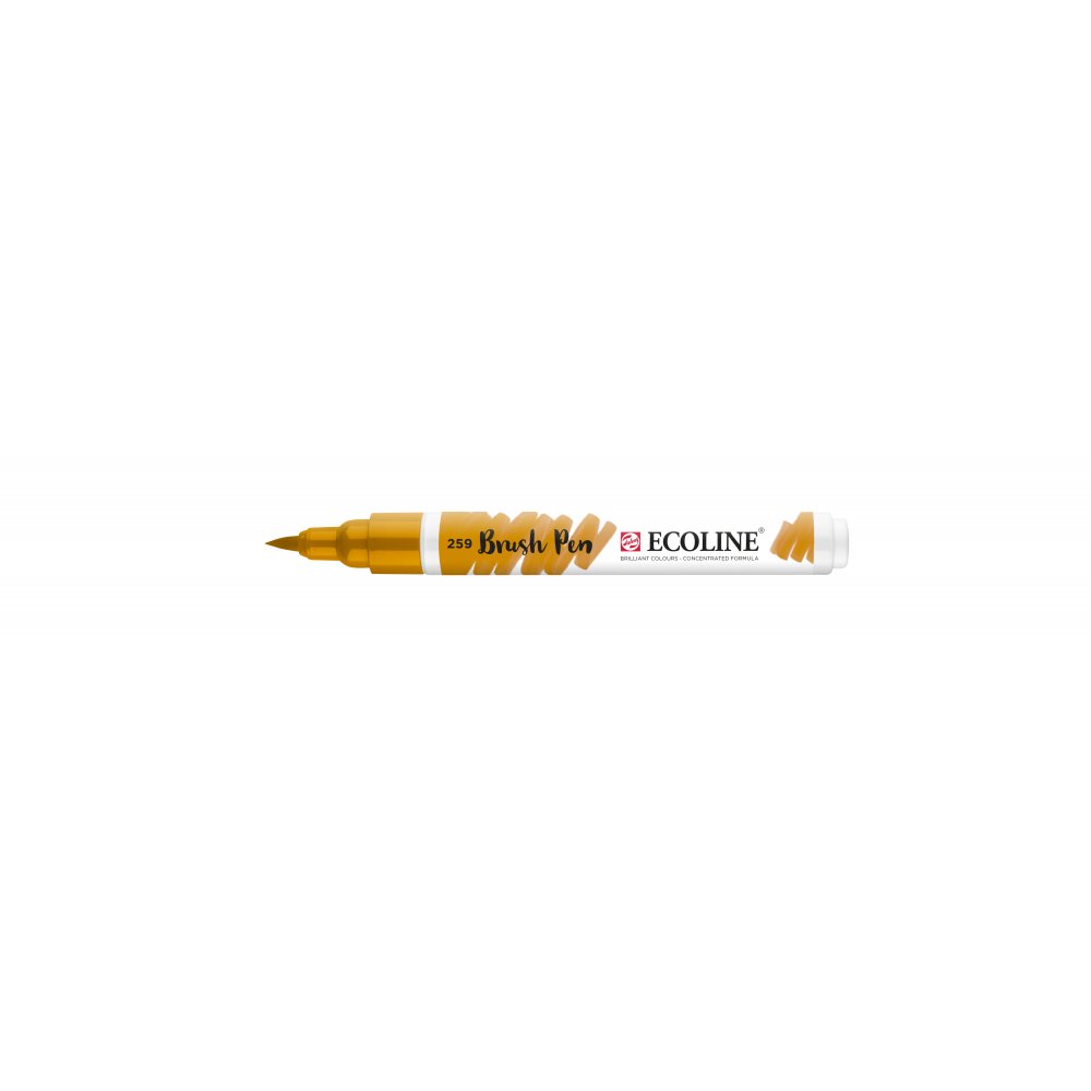 Penselpen Ecoline Brush Pen - Sand Yellow (259) - Fiberpenne, Penne, Penne, kridt & tusch
