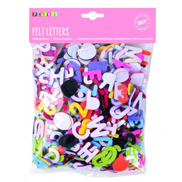 Filtbokst�ver - sj�lvh�ftande - 500 st