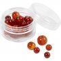Agatp�rlor br�nd orange och r�d 10x10-15x6 mm - 28 st.