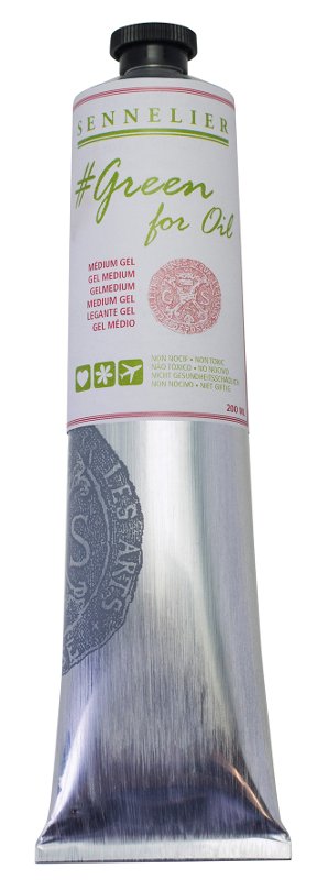 Oliemedium Sennelier Greenforoil 200 ml - Gel Medium - Medium til oliemaling, Malermedium, Fernis og kunstner medier til kunstmaling