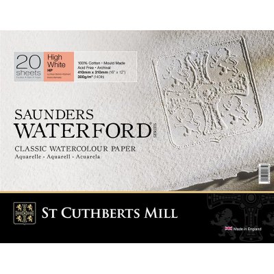 Akvarellblokk Saunders Waterford 300 g High White - Varmpresset