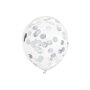 Konfettiballonger med cirklar 30 cm silver - 6-pack Konfettiballonger med cirklar 30 cm silver - 6-pack