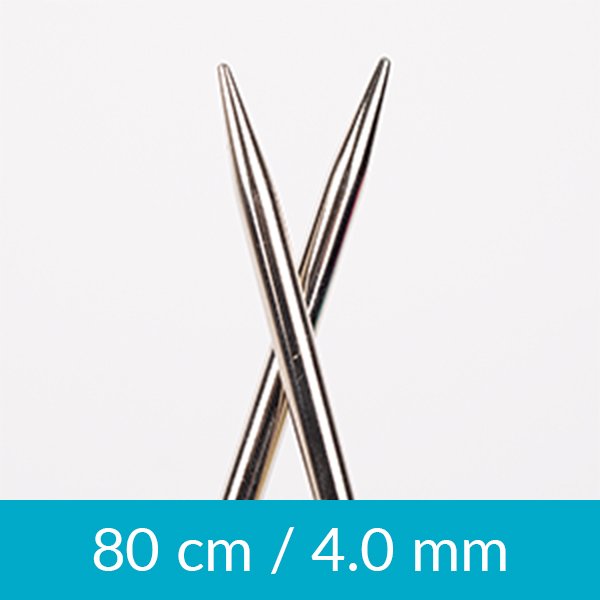 Cirkulære strikkepinde - Messing - 80 cm 4,00 mm / 31,5in US 6 - Rundpinde, Strikkepinde, Strikning, Strikke, hækle, knytte og væve