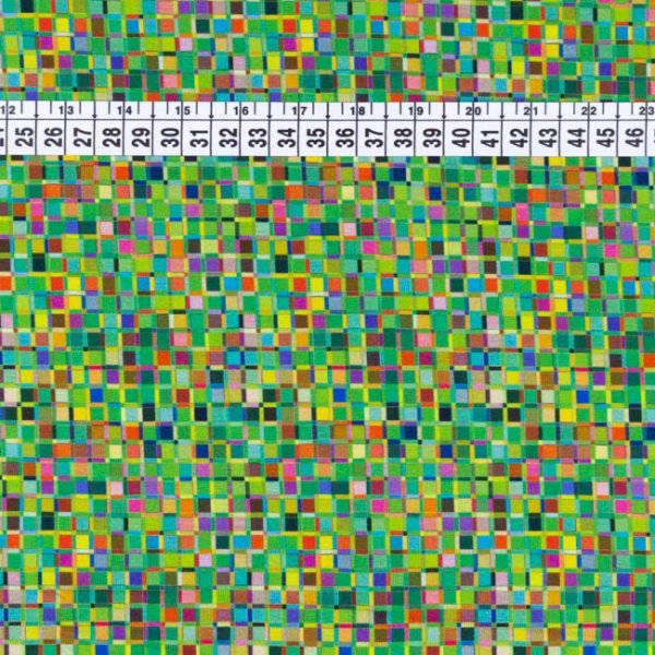 Mönstrad Trikå 150 cm - Rutor Lime Mönstrad Trikå 150 cm - Rutor Lime