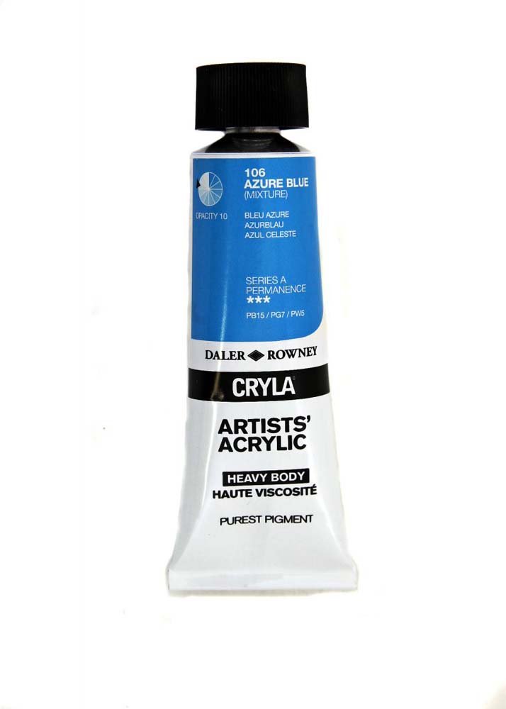 Akrylmaling Cryla 75 ml - Azurblå - Akrylfarver, Kunstnerfarver
