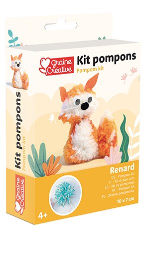 Gör-det-själv kit för pompom-räv Gör-det-själv kit för pompom-räv
