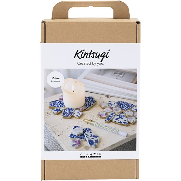 DIY Kit Kintsugi Bordskåner Blå/Guld/Lyserød/Hvid DIY Kit Kintsugi Bordskåner Blå/Guld/Lyserød/Hvid