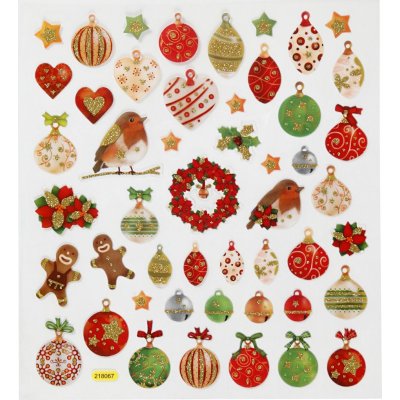 Klistermrker - julekugler og dekoration