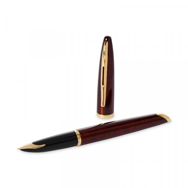 Reservoarpenna Waterman Carène Marine Amber - Gold Trim - Medium Blå Reservoarpenna Waterman Carène Marine Amber - Gold Trim - Medium Blå