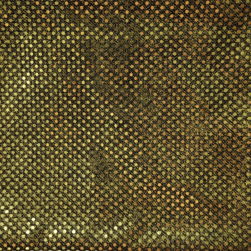 Pailletstof 3 meter - Guld - Pallietstof, Beklædningsstoffer, Stof