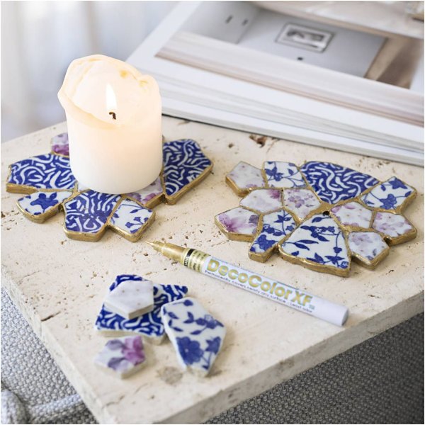 DIY Kit Kintsugi Bordskåner Blå/Guld/Lyserød/Hvid DIY Kit Kintsugi Bordskåner Blå/Guld/Lyserød/Hvid