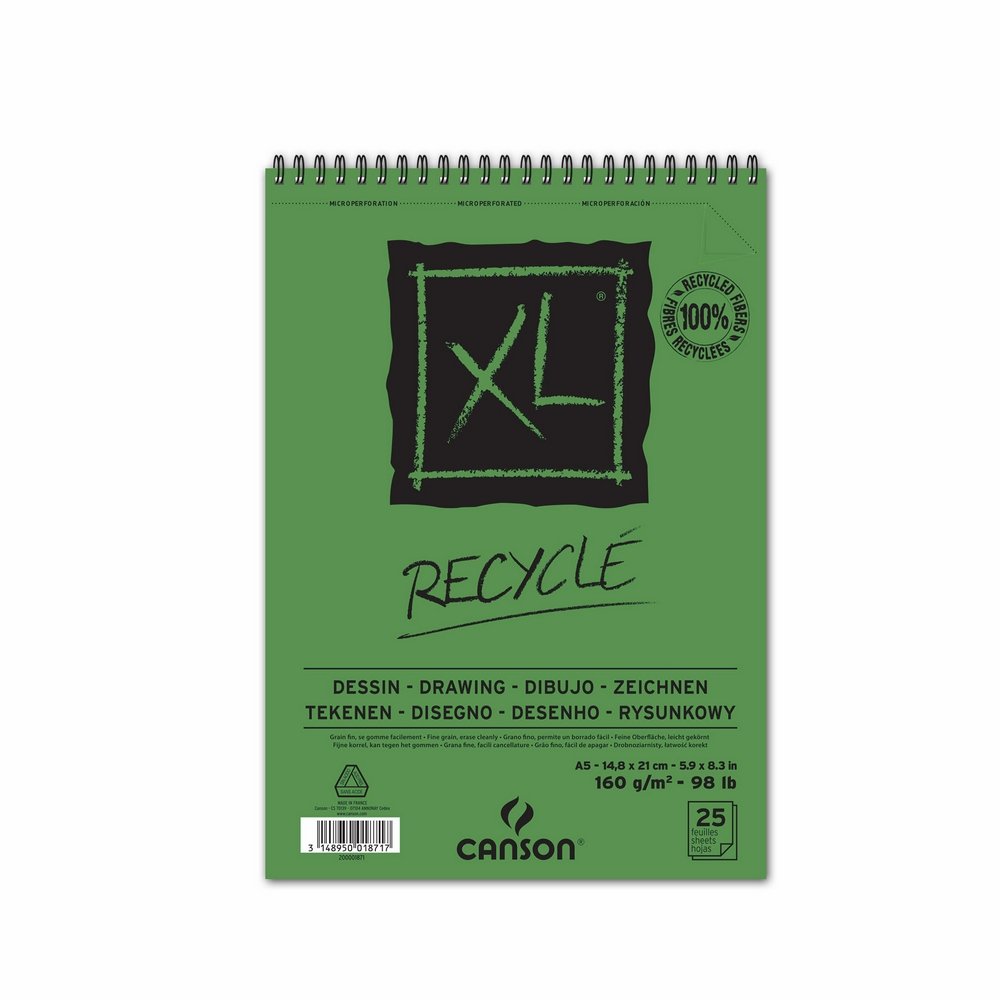 Canson XL Recyle 160 g - A5 - Skitseblok, Blok