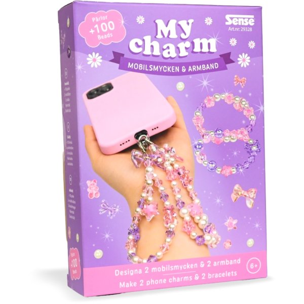 P�rlset mobilsmycke och armband Sense