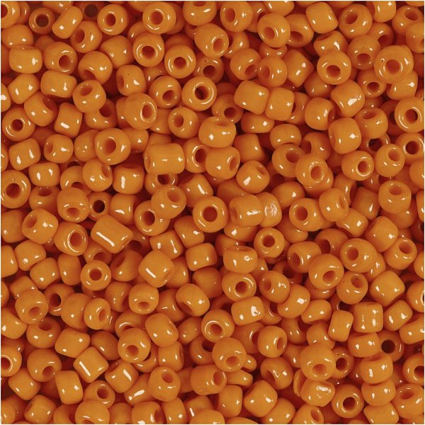Rocailleperler 3 mm Oransje 25 g