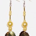 Kundebilde Paljetter Bladavlastning 12 x 18 mm - Gold High Gloss 2 g / - 33 stk.