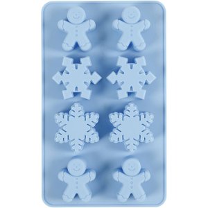 Silikonform sn�flak og pepperkakemenn 2,5 x 3 x 4,5 cm 12,5 ml