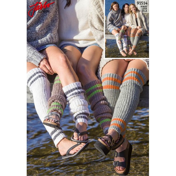 Strikkemnster - Sporty leggvarmere