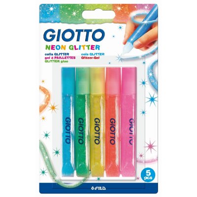 Giotto Glitterlim - 5-pakning Neon