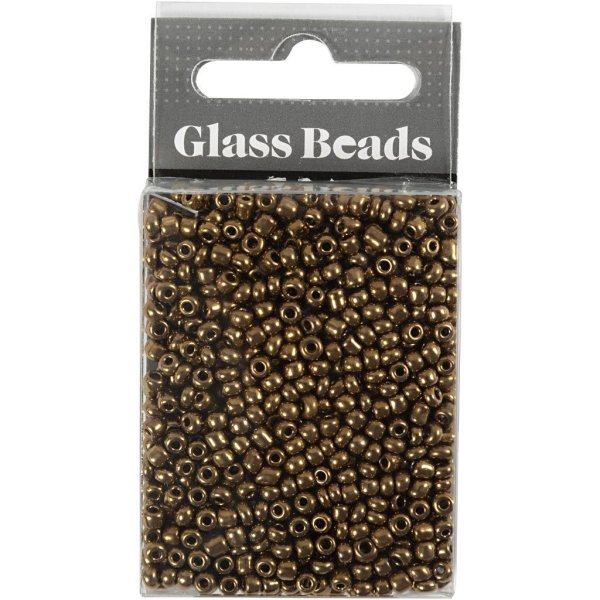 Rocaillepärlor 3 mm Bronze 25 g Rocaillepärlor 3 mm Bronze 25 g