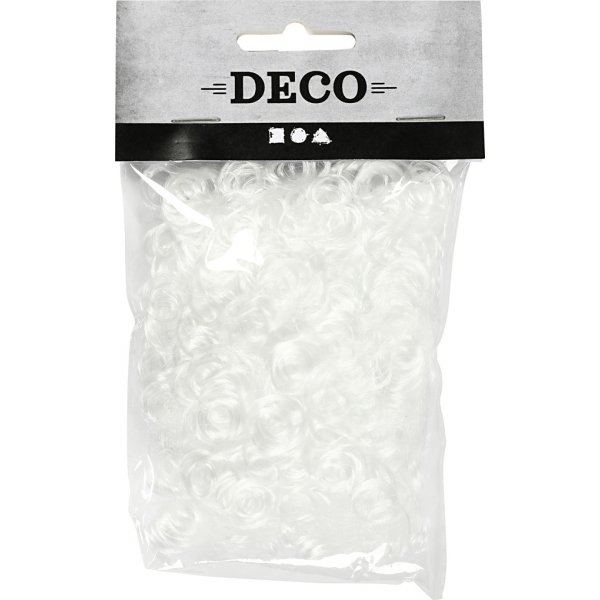 Krulligt dockhår - vit - 15 g Krulligt dockhår - vit - 15 g