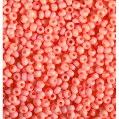 Rocailleperler ugjennomsiktige  2,6 mm - oransje pastell 17 g