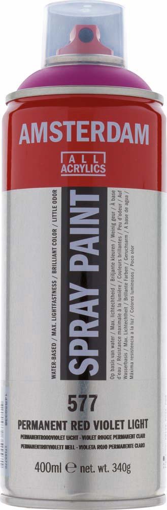 Amsterdam Spray 400 ml - Permanent Red Violet Light - Spraydåser, Spraymaling, Hobbyfarve