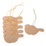 Set med 6 fåglar i MDF 14 x 7 cm Set med 6 fåglar i MDF 14 x 7 cm