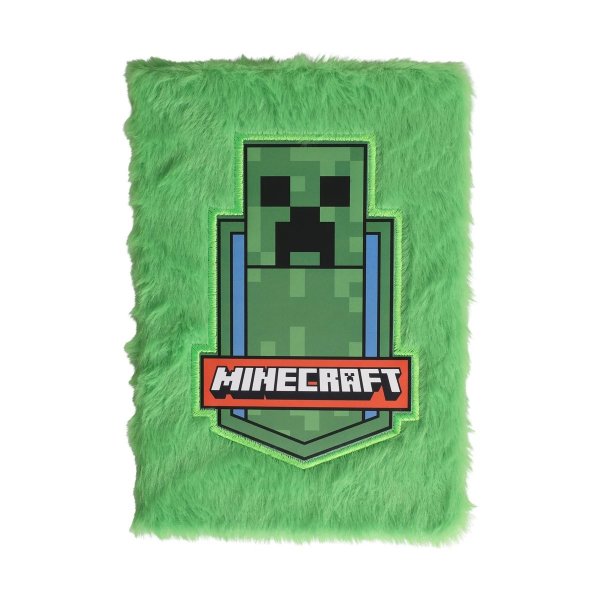 Fluffig anteckningsbok Minecraft A5 - linjerade sidor