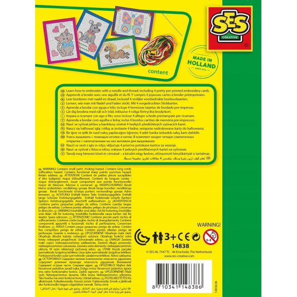 Broderiset barn 4 motiv 20x15 cm - SES Creative Broderiset barn 4 motiv 20x15 cm - SES Creative