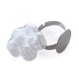 Ring med glaskula och blomma, 20 mm - silver Ring med glaskula och blomma, 20 mm - silver