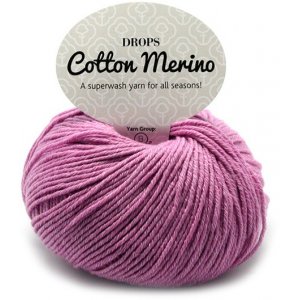 DROPS Cotton Merino Uni Colour garn - 50g - Syren (04) DROPS Cotton Merino Uni Colour garn - 50g - Syren (04)