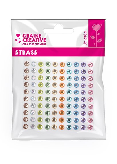 100 rhinestones 5 mm pastellfärger 100 rhinestones 5 mm pastellfärger